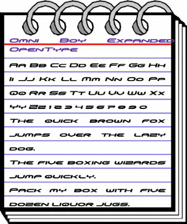 Omni Boy Expanded Italic Expanded Italic animated font preview Omni Boy Expanded Italic Expanded Italic animated font preview