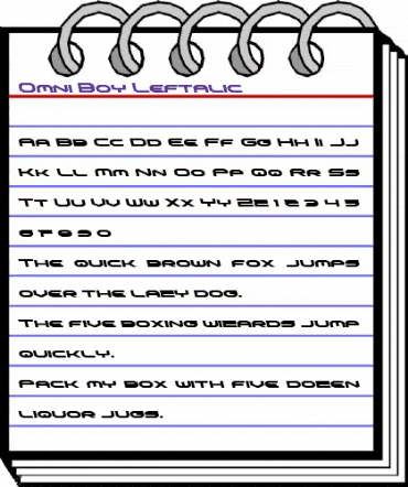 Omni Boy Leftalic Italic animated font preview Omni Boy Leftalic Italic animated font preview