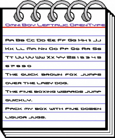 Omni Boy Leftalic Italic animated font preview Omni Boy Leftalic Italic animated font preview