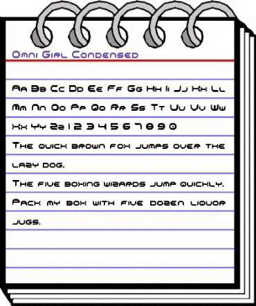 Omni Girl Condensed Condensed animated font preview Omni Girl Condensed Condensed animated font preview