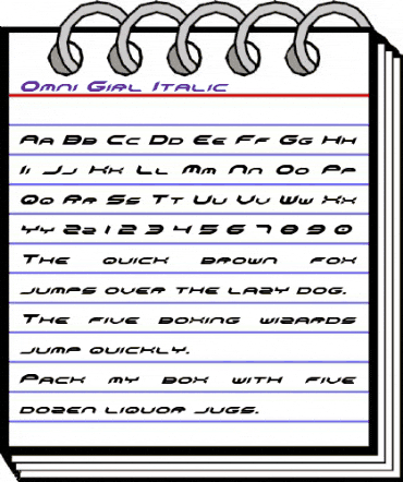 Omni Girl Italic Italic animated font preview Omni Girl Italic Italic animated font preview