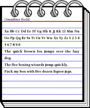 Omnibus Bold animated font preview Omnibus Bold animated font preview