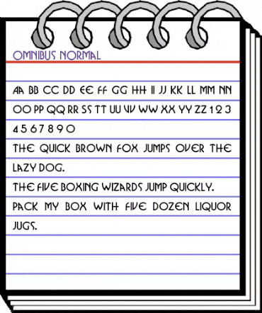 Omnibus Normal animated font preview
