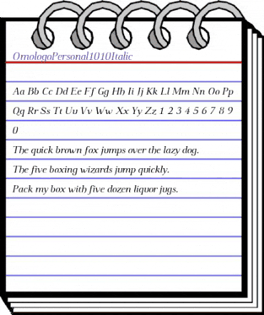 Omologo Personal Italic animated font preview Omologo Personal Italic animated font preview