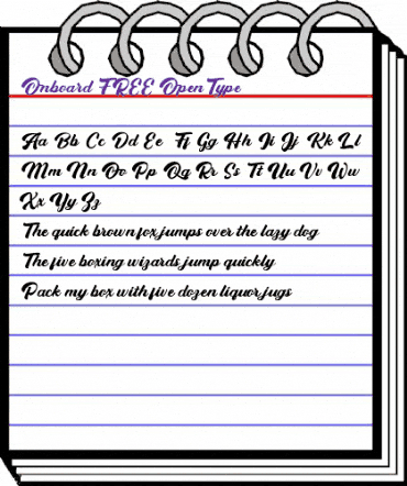 Onboard FREE Regular animated font preview