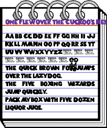 One Flew Over The Cuckoo's Nest Regular animated font preview One Flew Over The Cuckoo's Nest Regular animated font preview