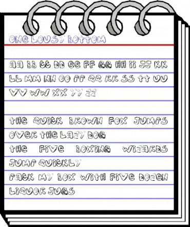 One Lousy Bottom Regular animated font preview One Lousy Bottom Regular animated font preview
