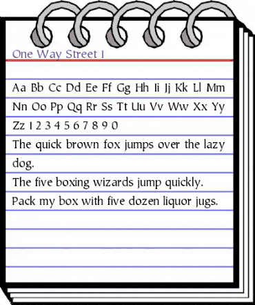 One Way Street 1 Regular animated font preview