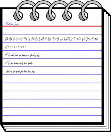 Onebillion Script Regular animated font preview