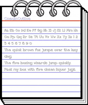 OnedinOutline Regular animated font preview