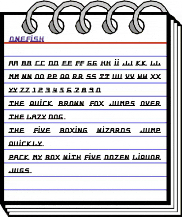 OneFish Regular animated font preview OneFish Regular animated font preview