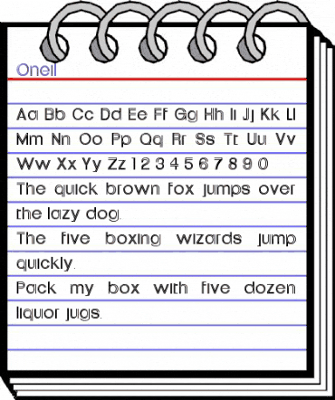 Oneil Regular animated font preview