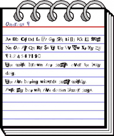 Onerous 1 Regular animated font preview Onerous 1 Regular animated font preview