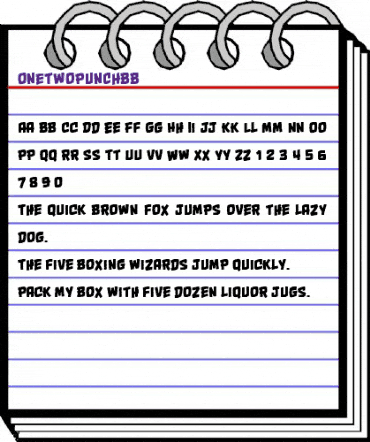 OneTwoPunch BB Regular animated font preview OneTwoPunch BB Regular animated font preview