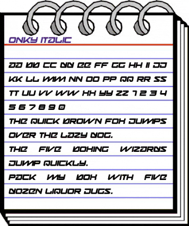 Onky Regular animated font preview Onky Regular animated font preview