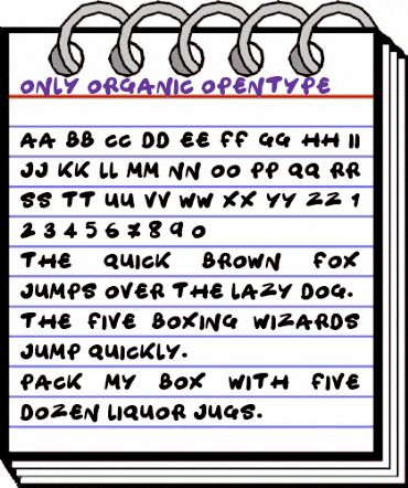 Only Organic Regular animated font preview