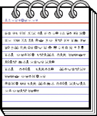 only skulls Regular animated font preview