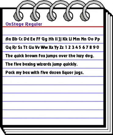 OnStage Regular animated font preview OnStage Regular animated font preview