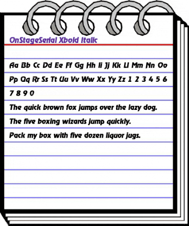OnStageSerial-Xbold Italic animated font preview OnStageSerial-Xbold Italic animated font preview