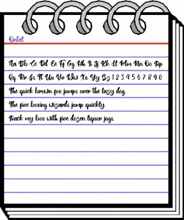 Ontel Regular animated font preview