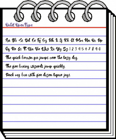 Ontel Regular animated font preview