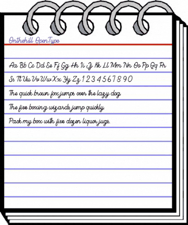 Onthehill Regular animated font preview