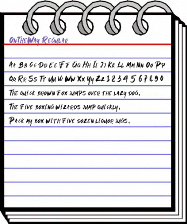 On The Way Regular animated font preview On The Way Regular animated font preview