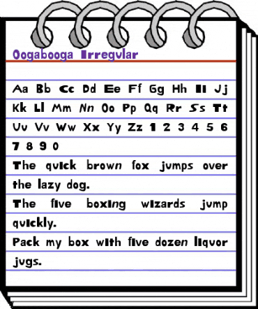 Oogabooga Irregular animated font preview Oogabooga Irregular animated font preview
