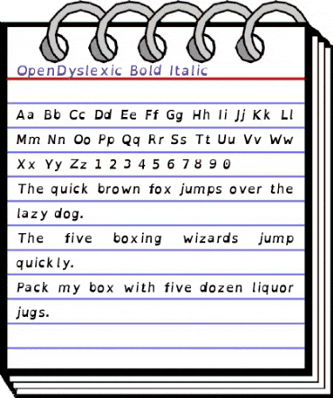 OpenDyslexic Bold Italic animated font preview OpenDyslexic Bold Italic animated font preview