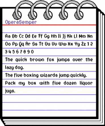 OperaSemper Regular animated font preview OperaSemper Regular animated font preview