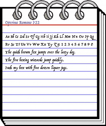 Operina Romano P22 Regular animated font preview Operina Romano P22 Regular animated font preview