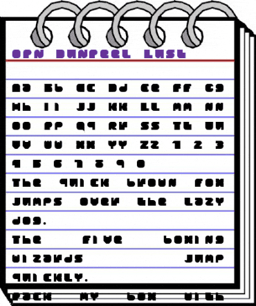 OPN DunPeel Lust Regular animated font preview OPN DunPeel Lust Regular animated font preview