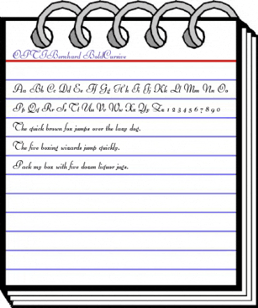 OPTIBernhard Bold animated font preview OPTIBernhard Bold animated font preview