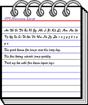 OPTIChampion Script animated font preview OPTIChampion Script animated font preview