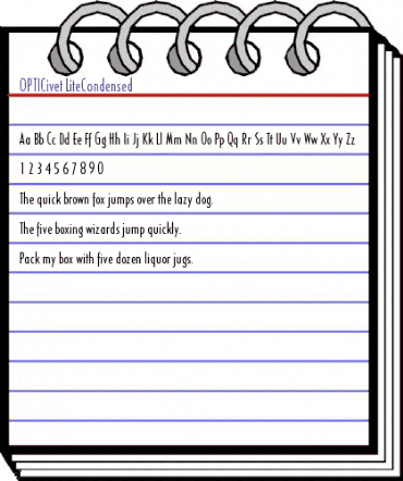 OPTICivet Medium animated font preview OPTICivet Medium animated font preview