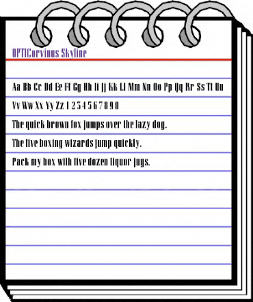 OPTICorvinus Medium animated font preview OPTICorvinus Medium animated font preview