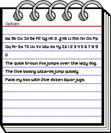 Optien Regular animated font preview Optien Regular animated font preview