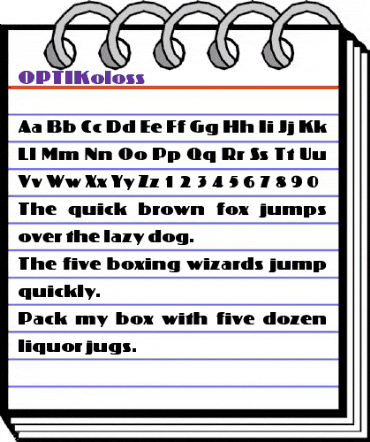 OPTIKoloss Medium animated font preview OPTIKoloss Medium animated font preview