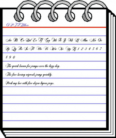 OPTIZither Regular animated font preview