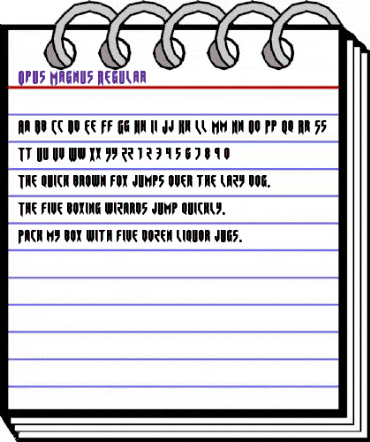 Opus Magnus Regular animated font preview Opus Magnus Regular animated font preview