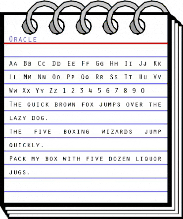 Oracle Regular animated font preview Oracle Regular animated font preview