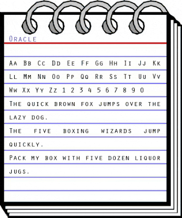 Oracle Regular animated font preview