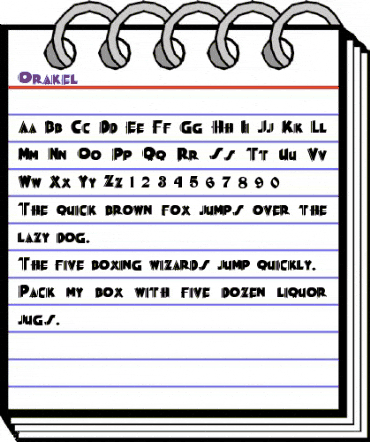 Orakel Regular animated font preview