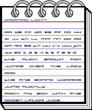 Oramac Light Light animated font preview Oramac Light Light animated font preview