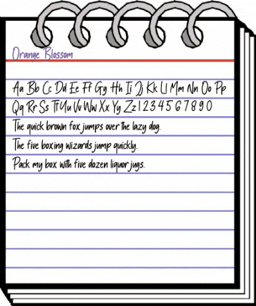 Orange Blossom Regular animated font preview