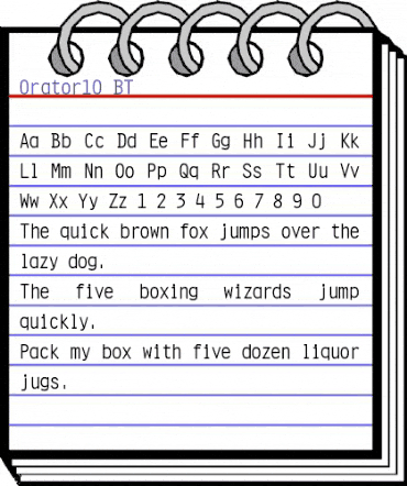 Orator10 BT Normal animated font preview Orator10 BT Normal animated font preview