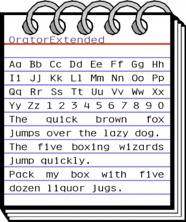 OratorExtended Regular animated font preview OratorExtended Regular animated font preview