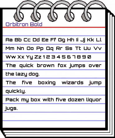 Orbitron Bold animated font preview