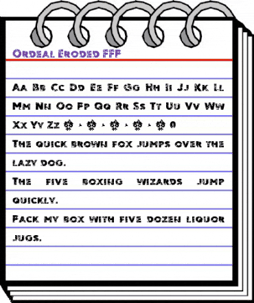 Ordeal Eroded Regular animated font preview Ordeal Eroded Regular animated font preview