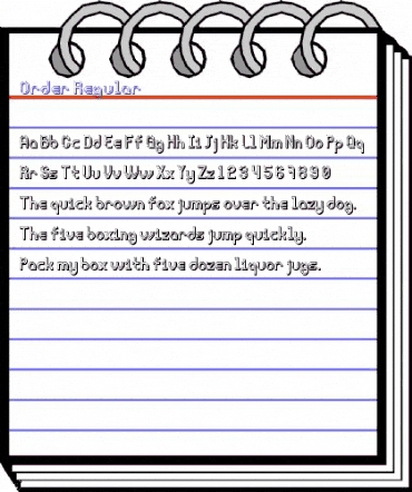 Order Regular animated font preview Order Regular animated font preview